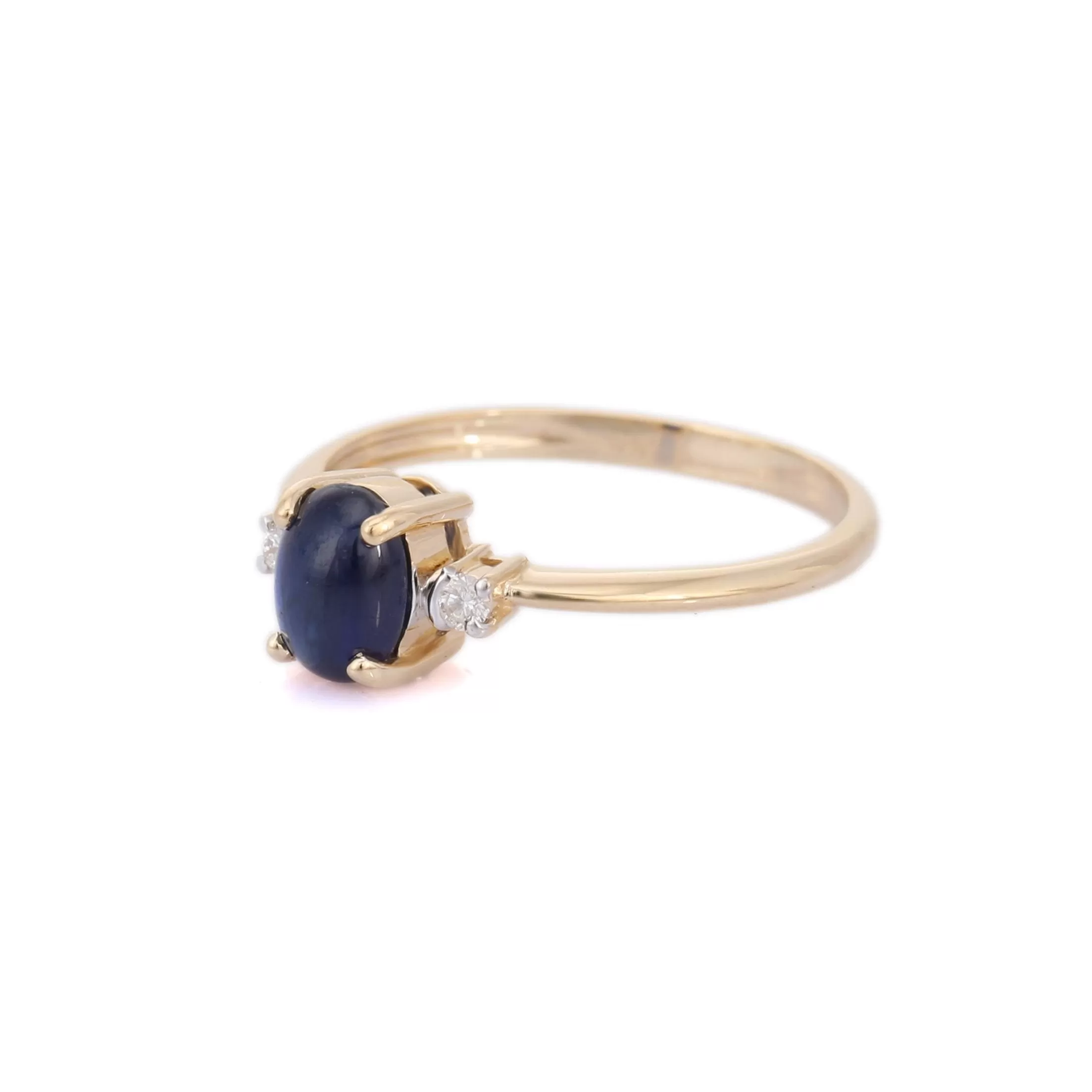 14K Yellow Gold Sapphire Ring