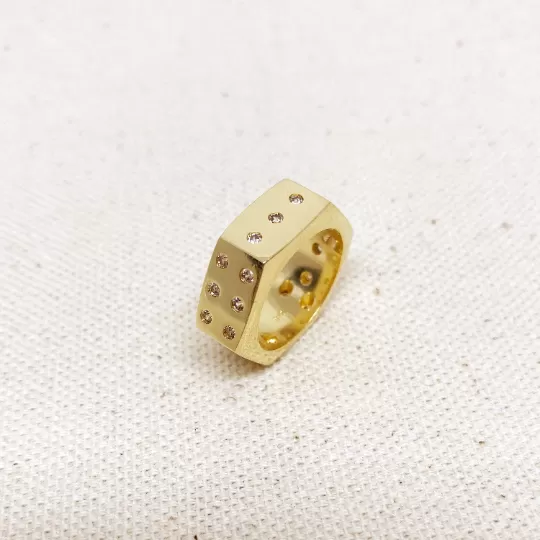 18k Gold Filled Dice Ring For Wholesale and Jewelry Supplies