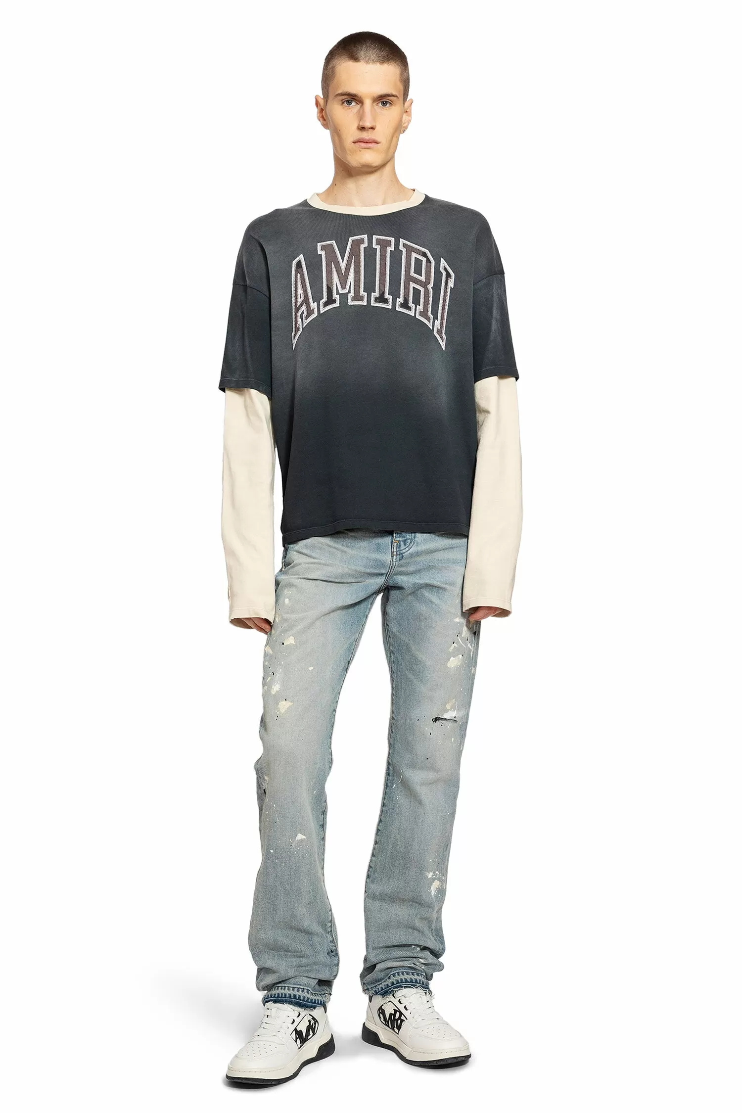 AMIRI MAN BLACK T-SHIRTS & TANK TOPS