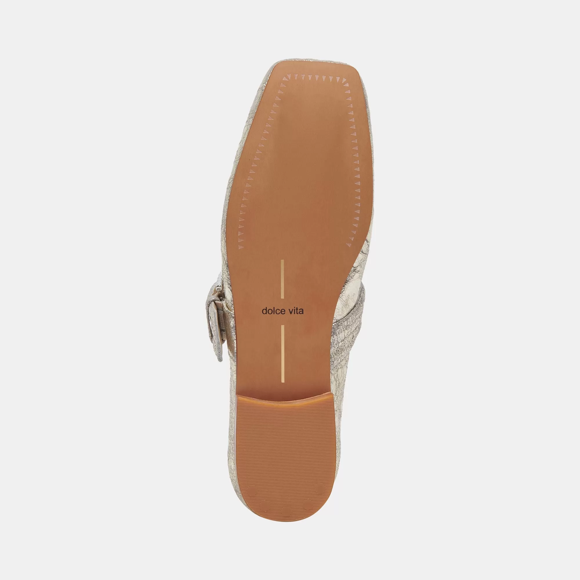 ARORA BALLET FLATS PLATINUM DISTRESSED LEATHER - re:vita