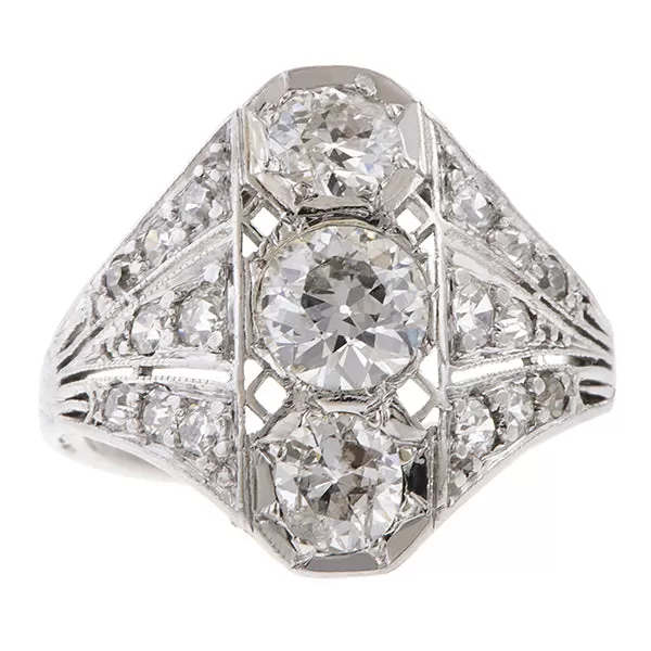 Art Deco Diamond Dinner Ring