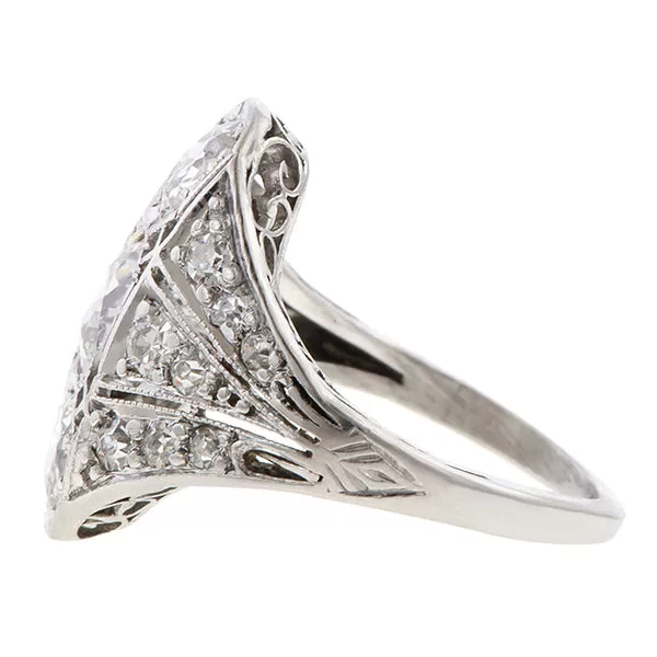 Art Deco Diamond Dinner Ring