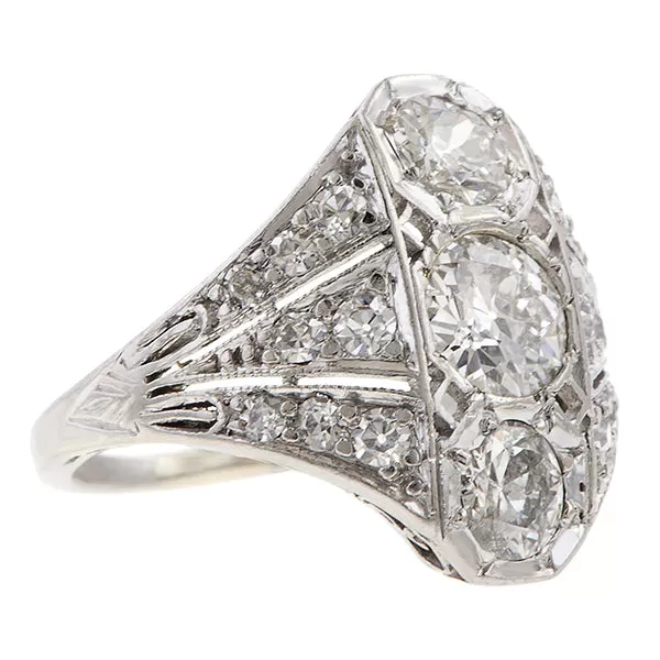 Art Deco Diamond Dinner Ring