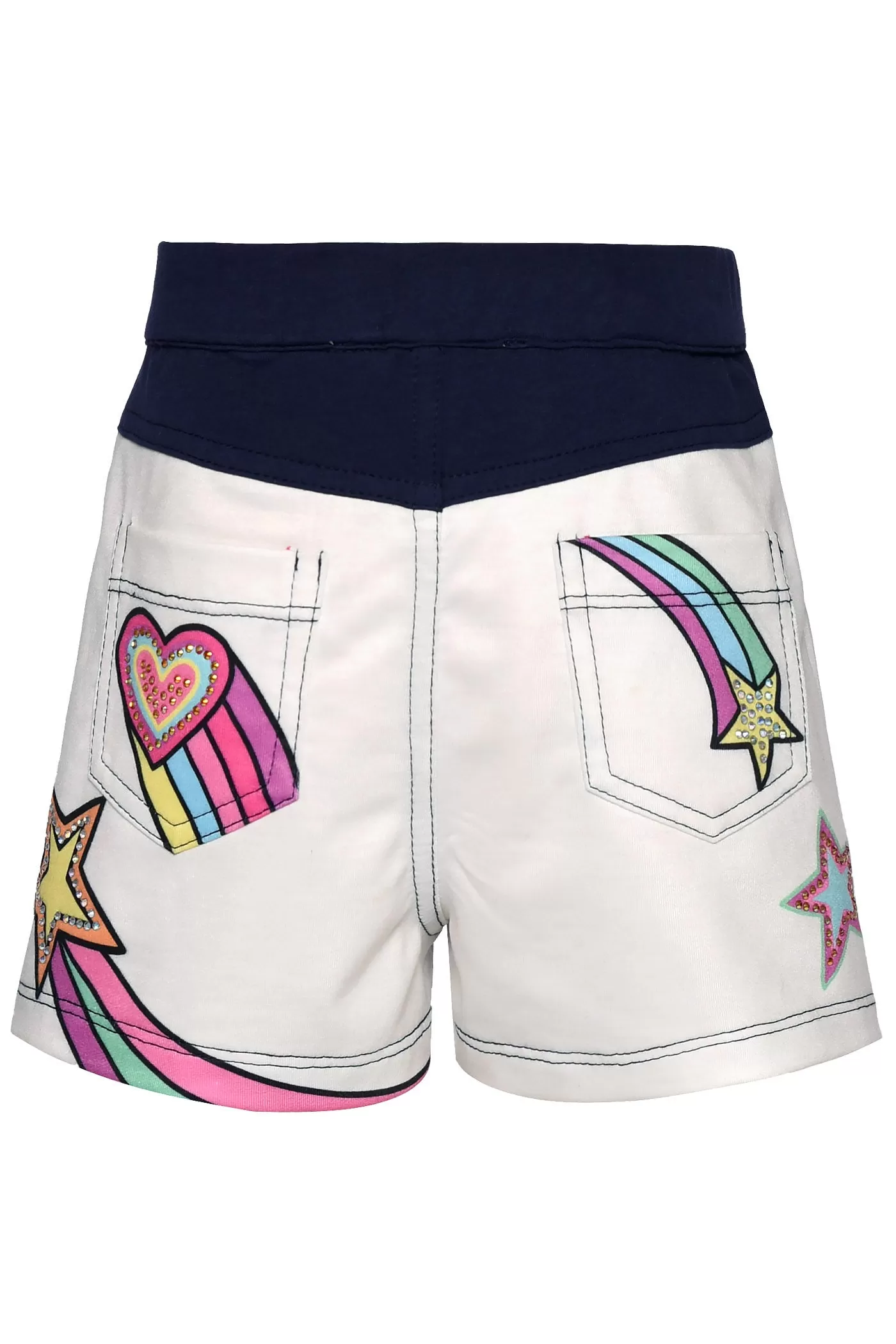 Baby Sara 2 Tone Shooting Star & Heart Print Shorts