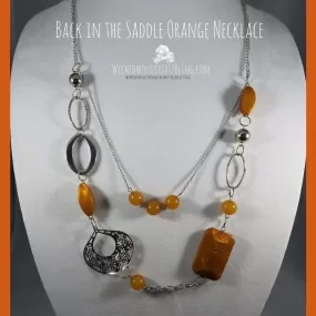 Back in the Saddle Orange Necklace