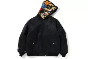 BAPE 1ST CAMO SHARK HOODIE JACKET BLACK