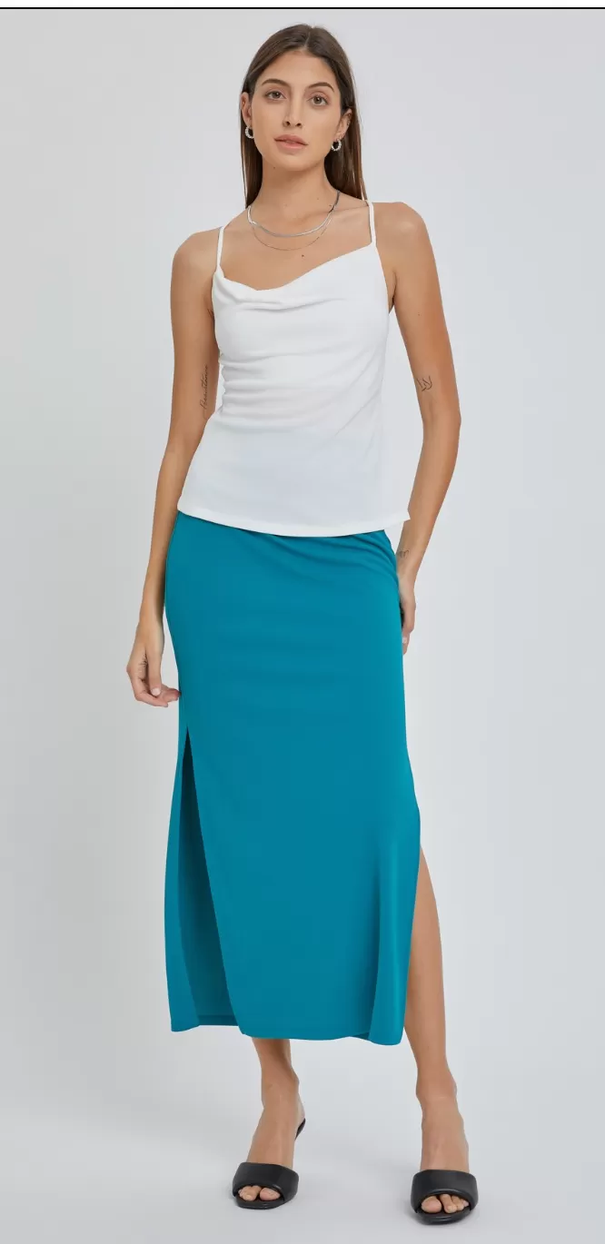 Be Cool Breezy Solid Maxi Skirt