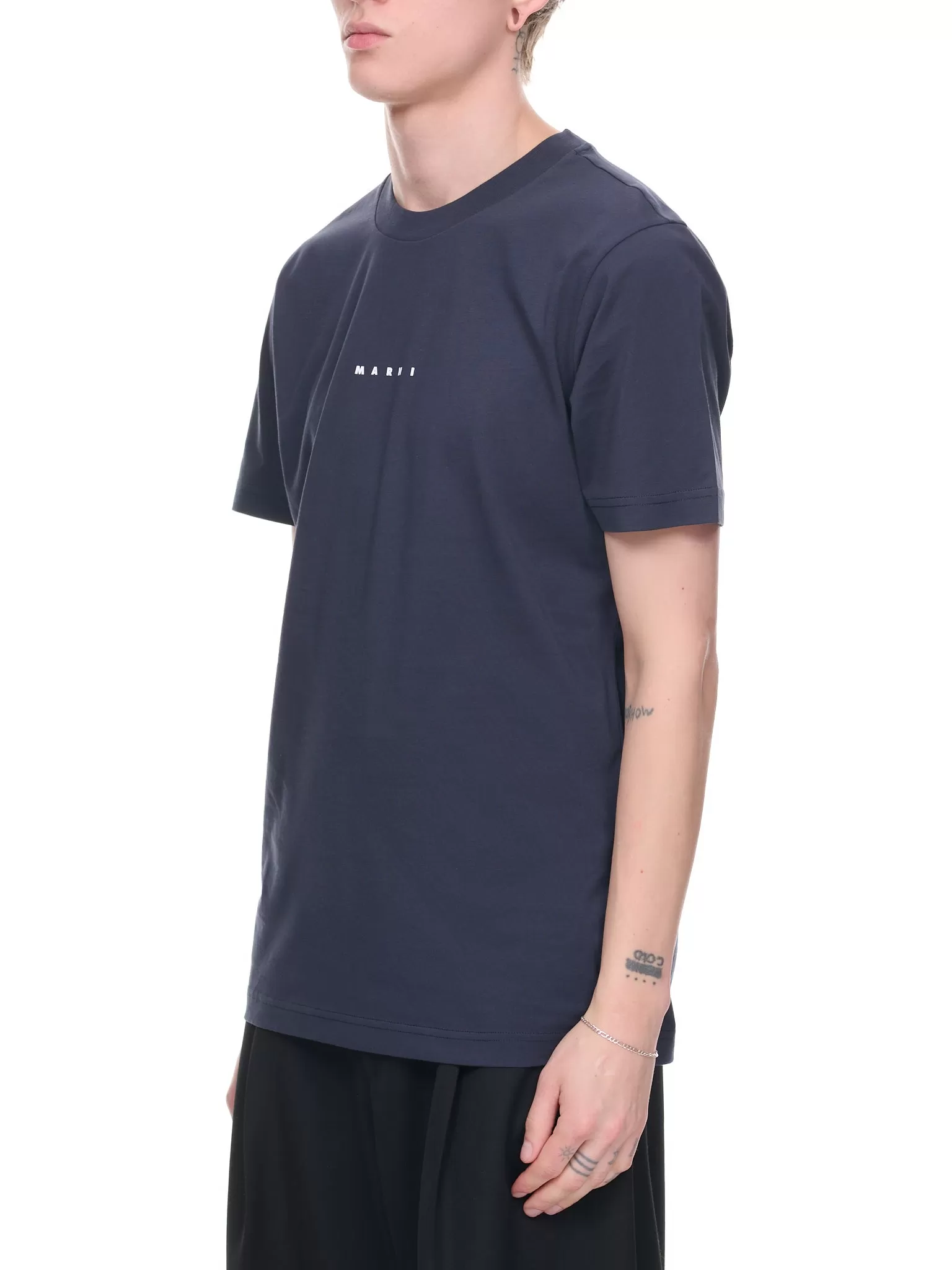 Bio-Cotton T-Shirt (HUMU0198PD-USCS87-BLUE-BLACK)