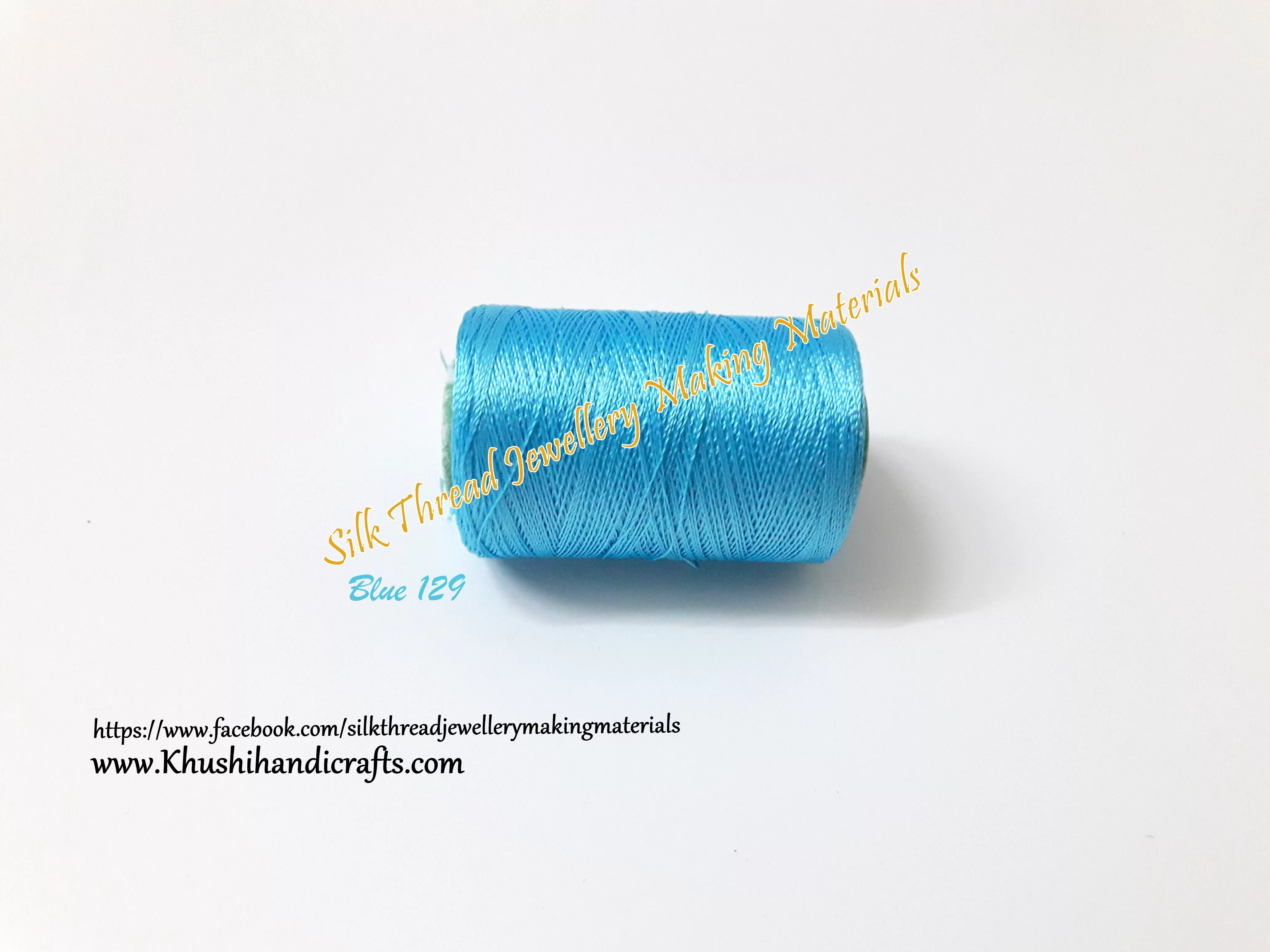 Blue Silk Threads Individual Spools for Bangle/Jhumkas/Jewelry Designing/Tassel Making Shade No. 129