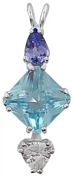 Blue Topaz Mini Magician Stone? with Tanzanite & Aquamarine