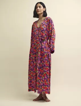 Bright Floral Pyjama Dressing Gown Robe