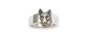 Bull Terrier Ring Handmade Sterling Silver Dog Jewelry BU4-R