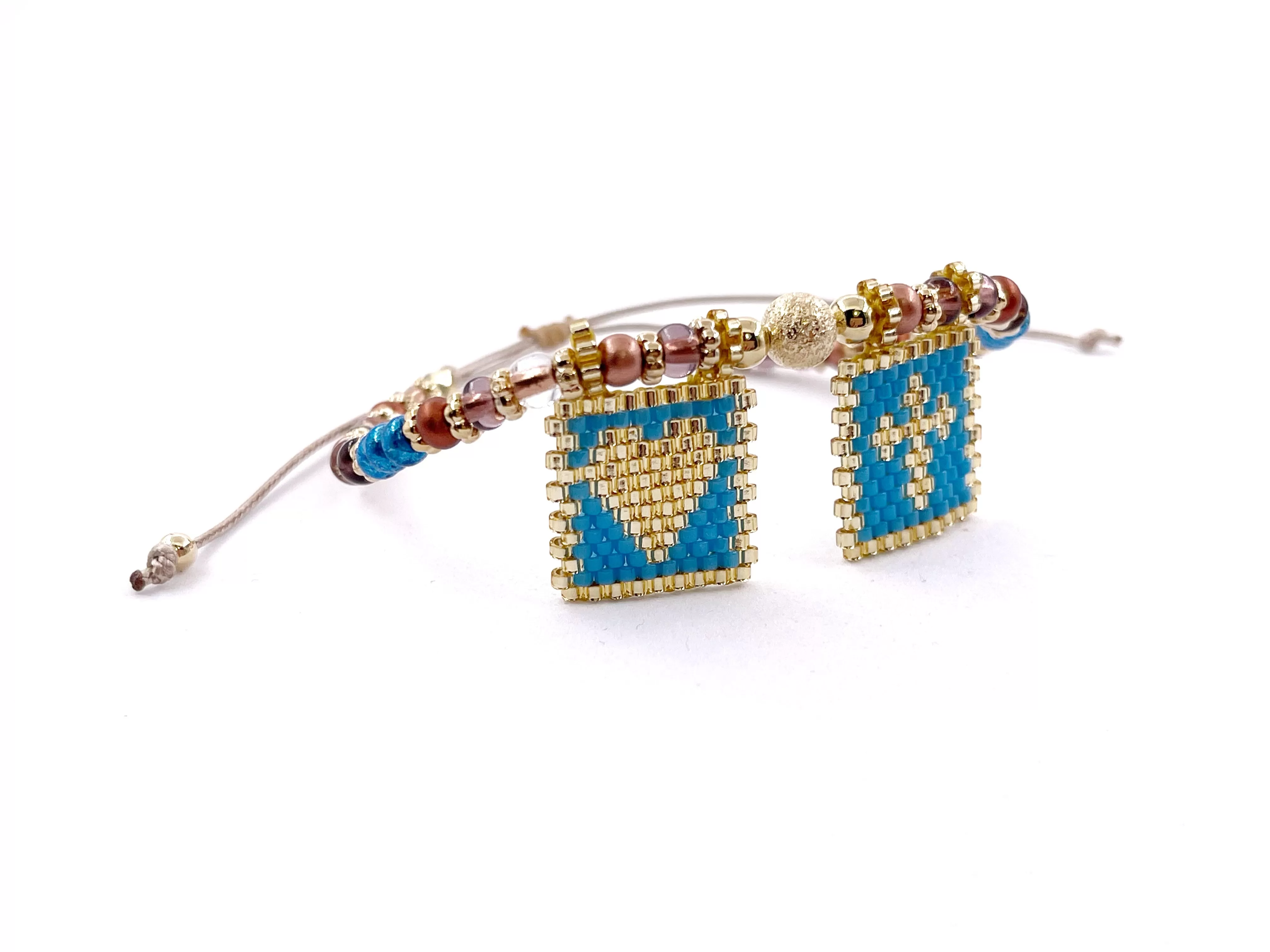 Catholic Handmade Scapular Women Jewelry Featuring Vibrant Glass Seed Beads and Sacred Heart and Cross Symbols