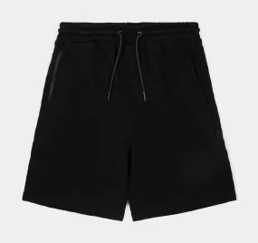 Checkered Knit Mens Shorts (Black)