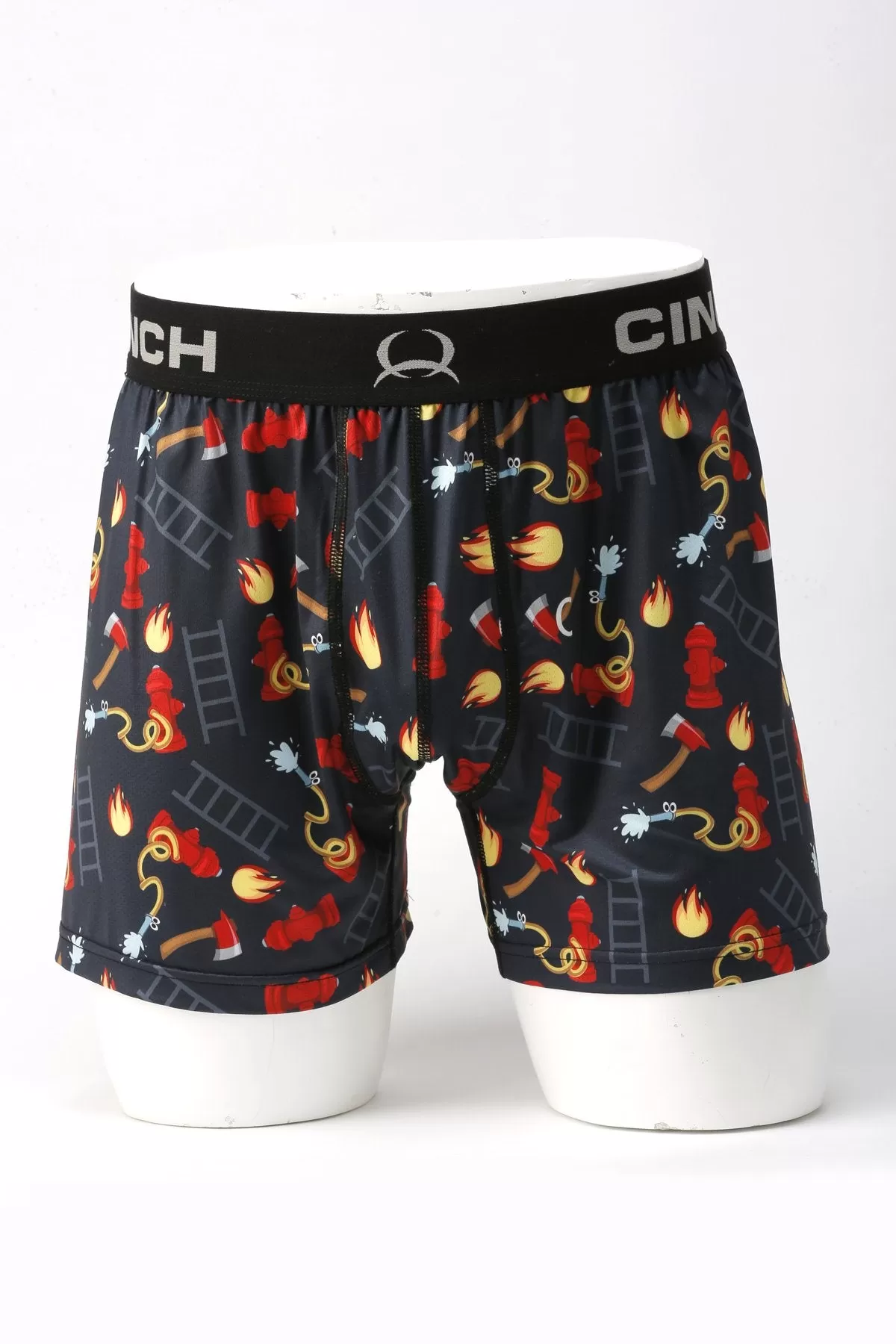 'Cinch' Men's 5 Firehose Boxer Briefs - Navy