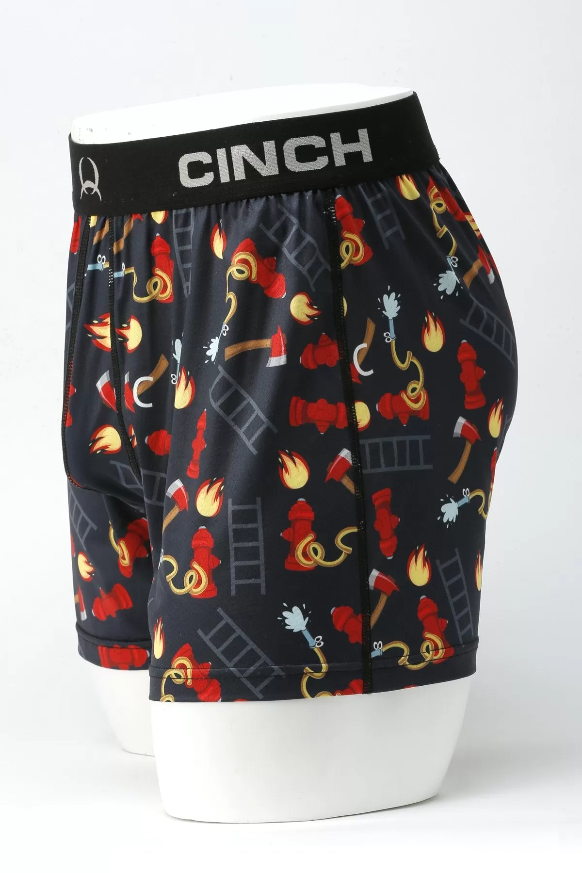 'Cinch' Men's 5 Firehose Boxer Briefs - Navy