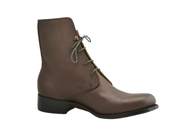 Derby Boot  |  brown pebble grain | calf