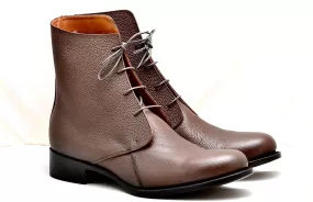 Derby Boot  |  brown pebble grain | calf