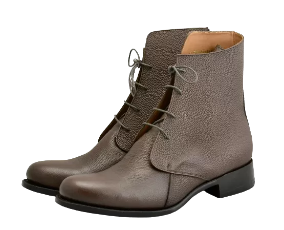 Derby Boot  |  brown pebble grain | calf