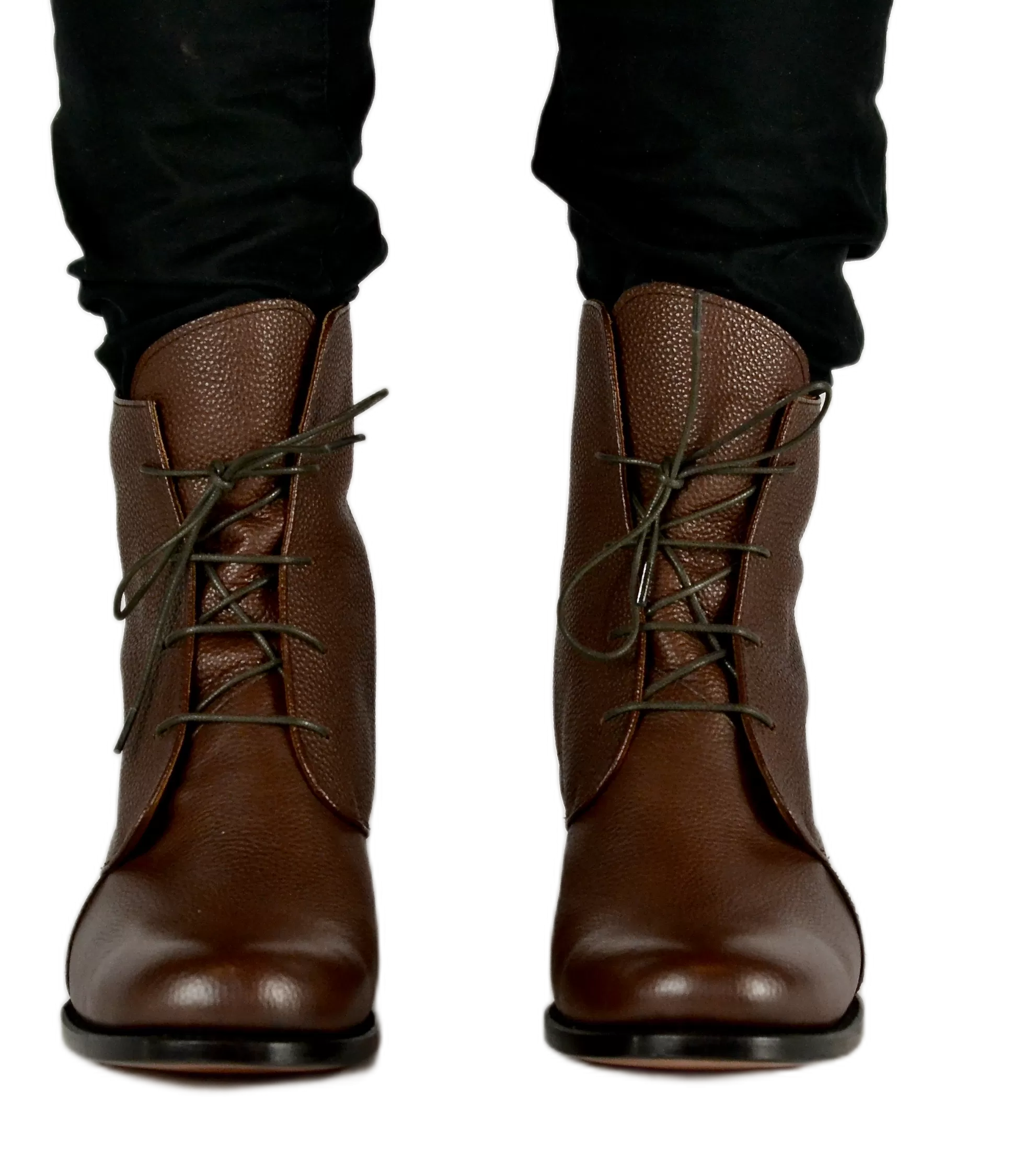 Derby Boot  |  brown pebble grain | calf