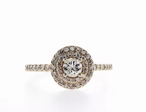 Double Halo Diamond Ring (0.65Ctw)