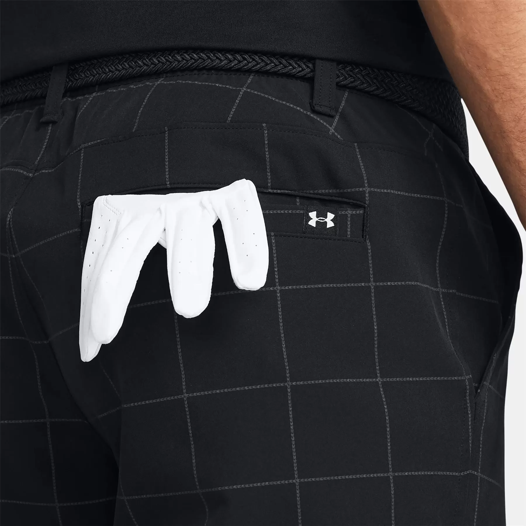 Drive Printed Tapered Fit Golf Shorts Black - SS24