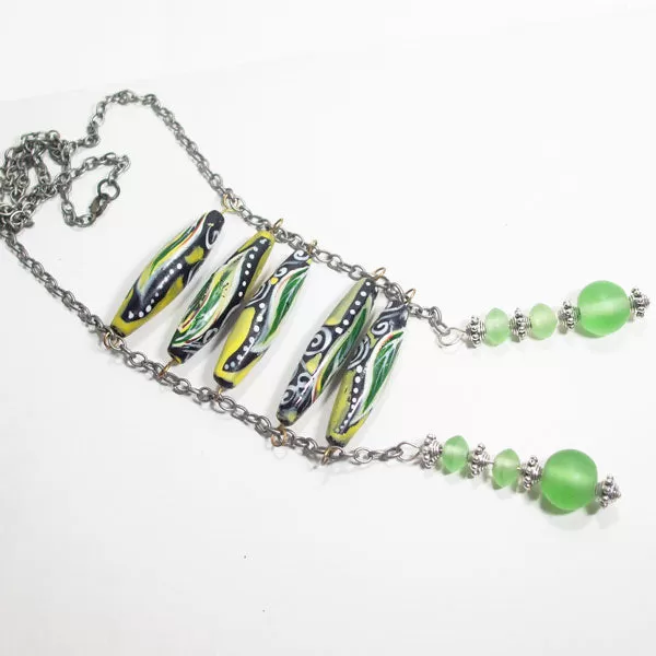 Edesia Chain Design Beaded Jewelry Necklace