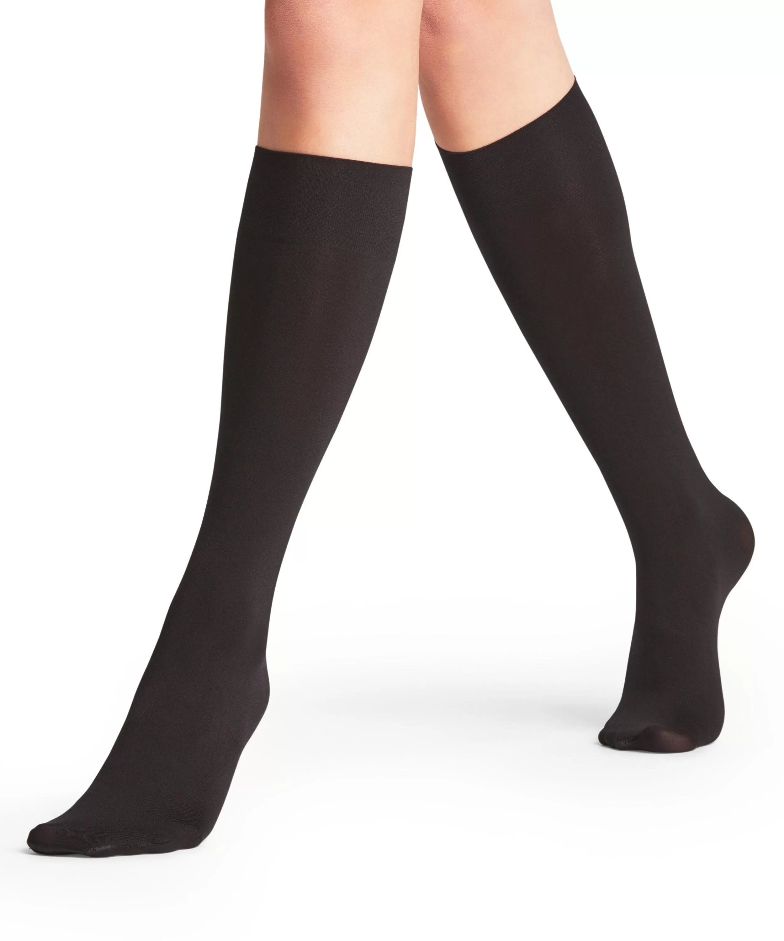 FALKE Black 40 Denier Knee highs Seidenglatt