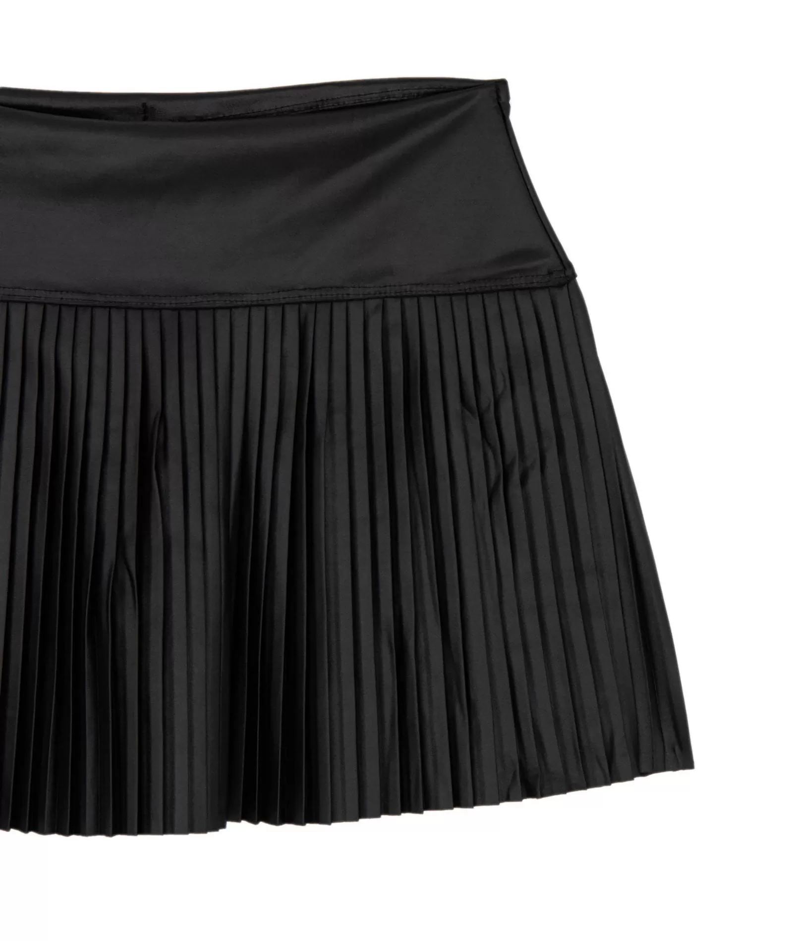 FBZ Girls Black Pleated Pleather Skirt