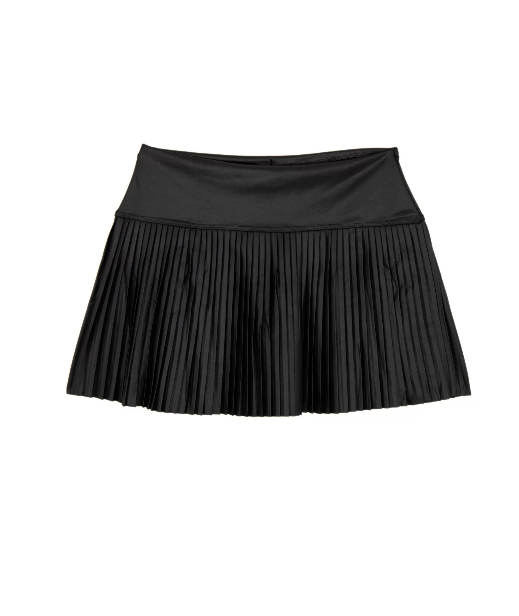 FBZ Girls Black Pleated Pleather Skirt