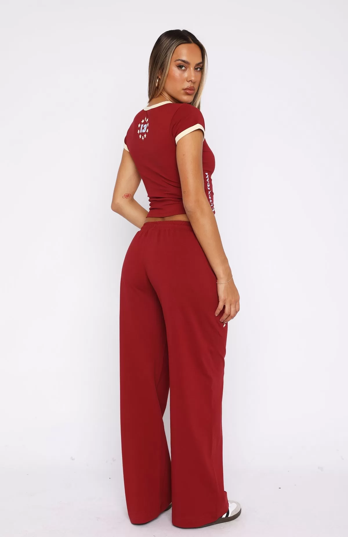 Full Schedule Track Pants Burgundy