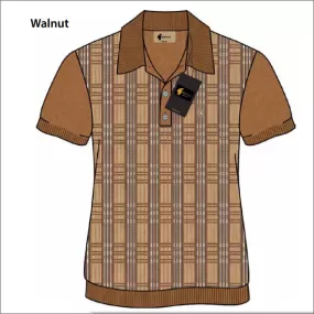 Gabicci Vintage Enrico Walnut Pattern Polo Top*