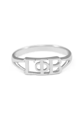 Gamma Phi Beta Sterling Silver Ring