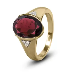 Gold Garnet Ring