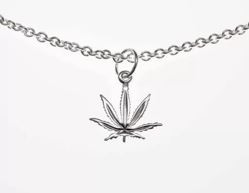 Gold Sativa Leaf Classic Pendant