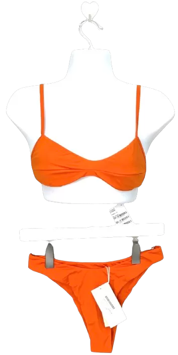 Haight Orange Monica Bikini Top And Leila Bikini Briefs Top UK M, Bottoms UK L