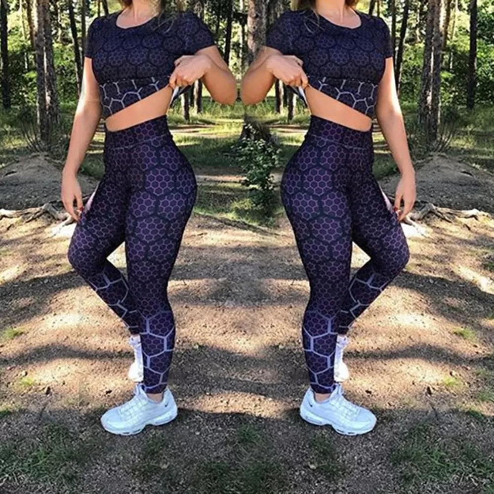 Honeycomb Pattern Leggings