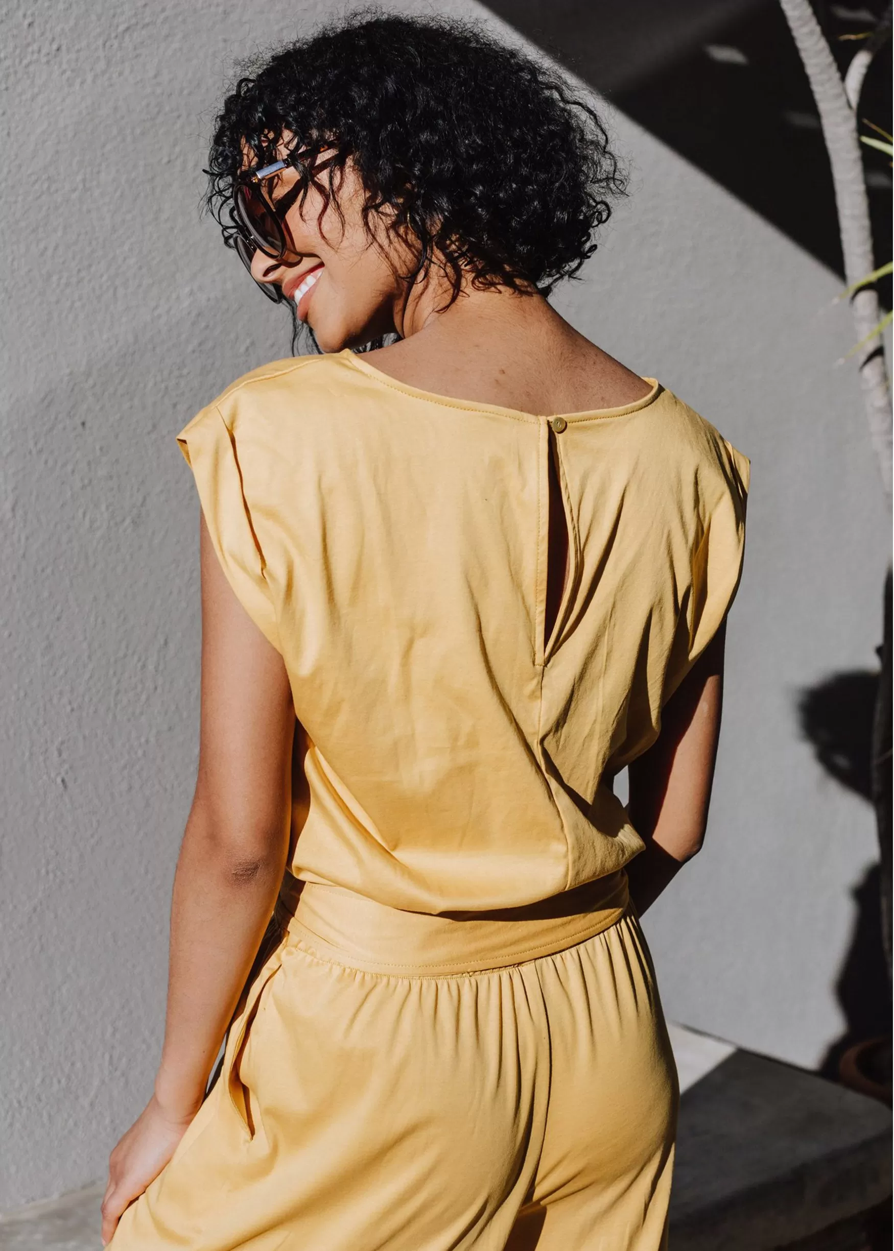 jumpsuit in marigold