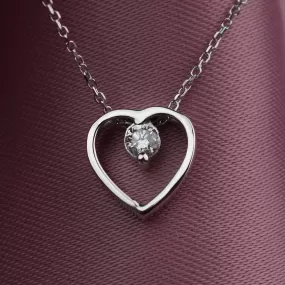 Lab Created Diamond Heart Necklace