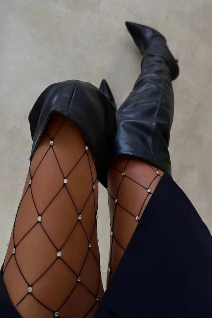 Large Rhinestone Fishnets