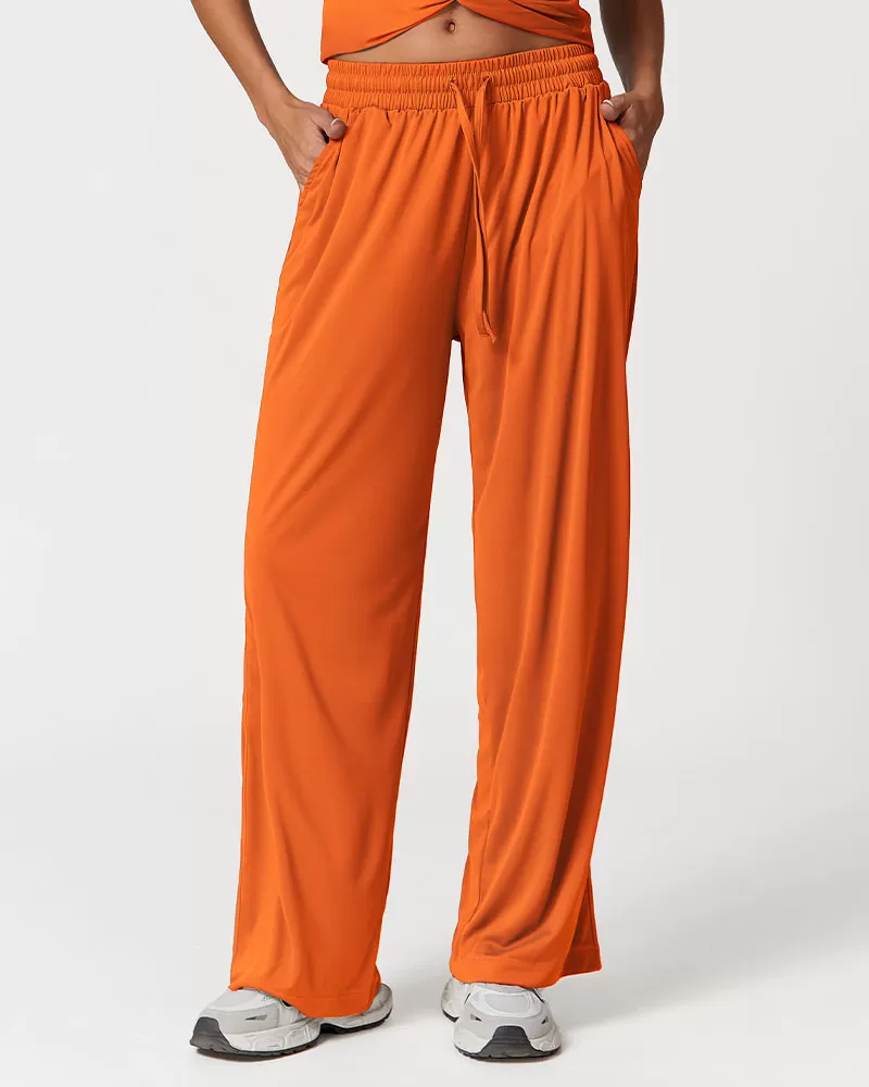 Lightweight Wide Leg Sports Pants