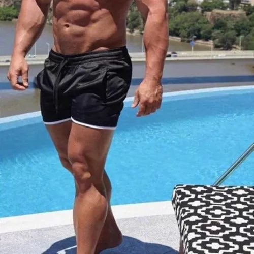 Men Swimming short Fitness Bodybuilding