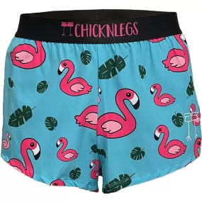 Men's Blue Flamingo 2" Split Shorts