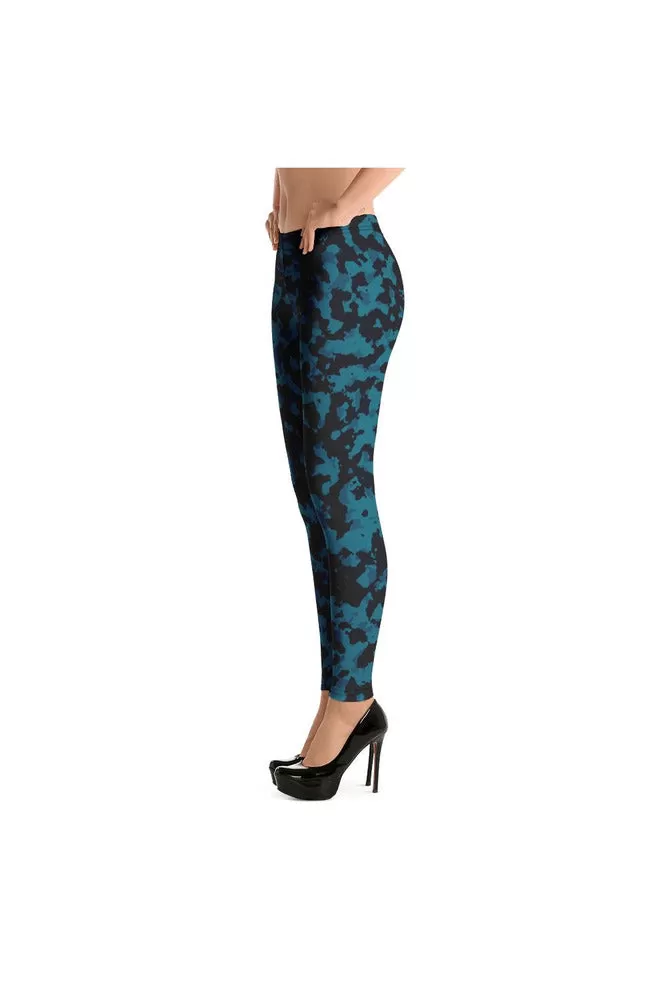 Midnight Blue Camouflage Leggings