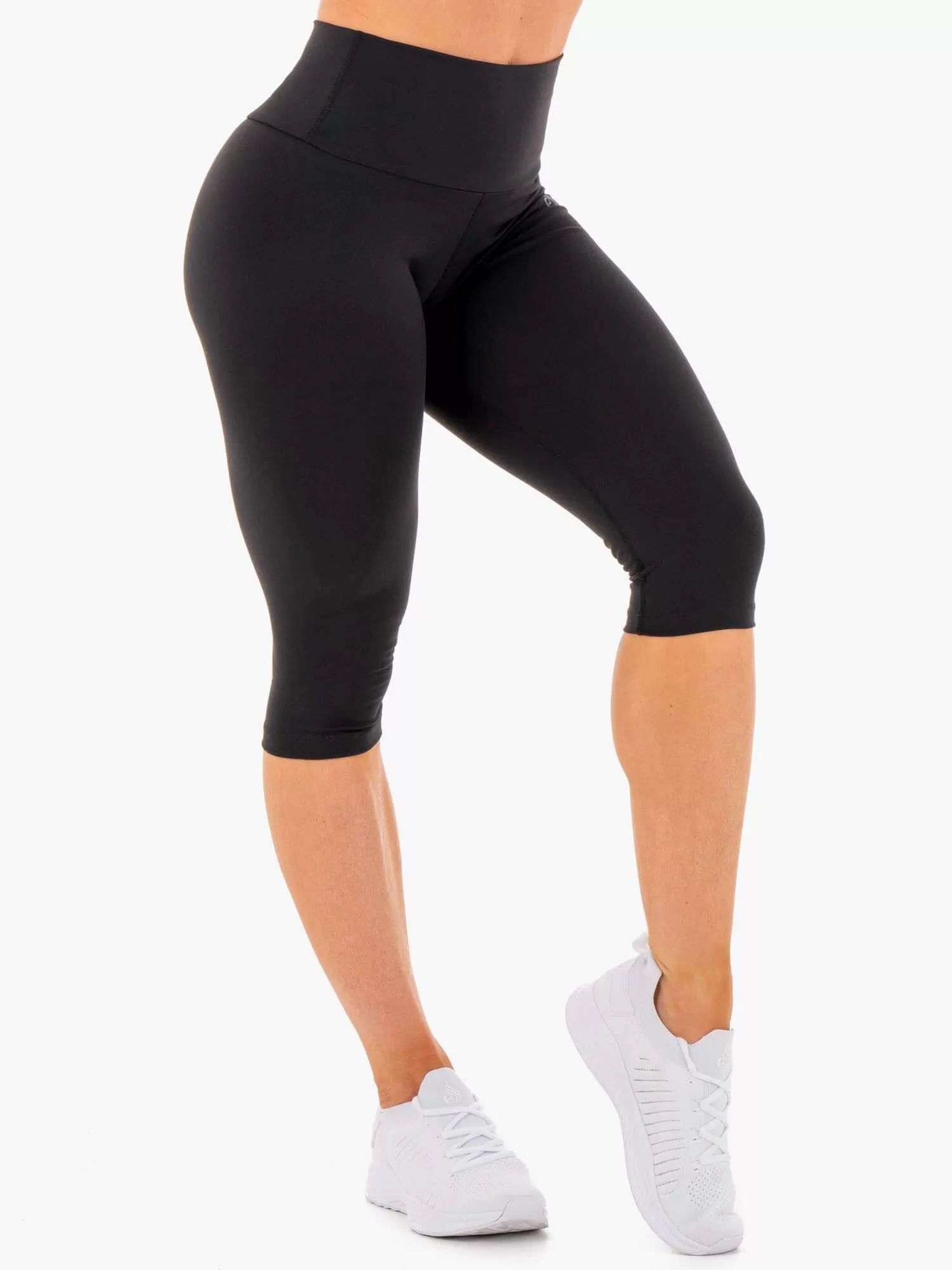 Motion High Waisted Capri Leggings - Black