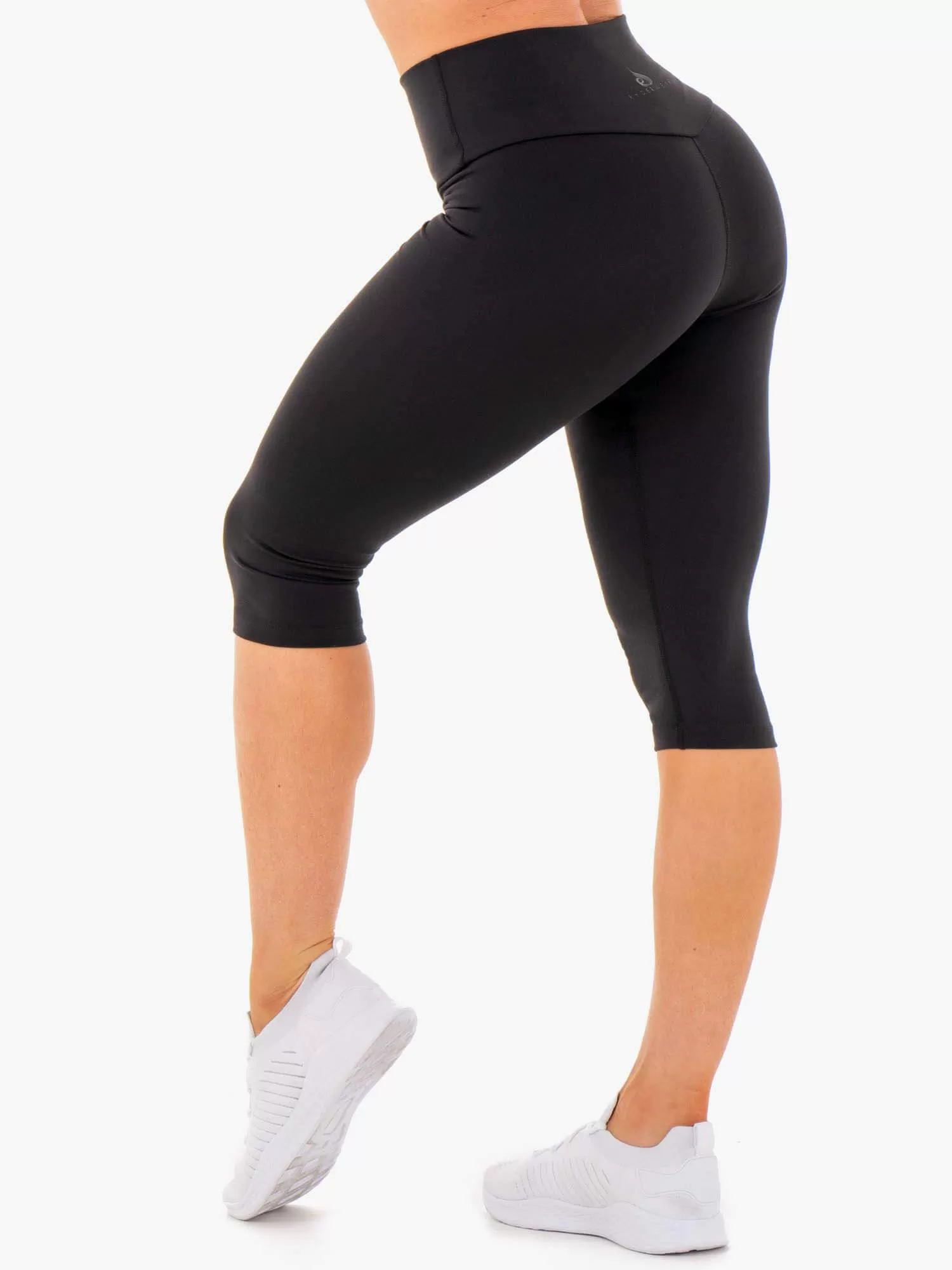 Motion High Waisted Capri Leggings - Black