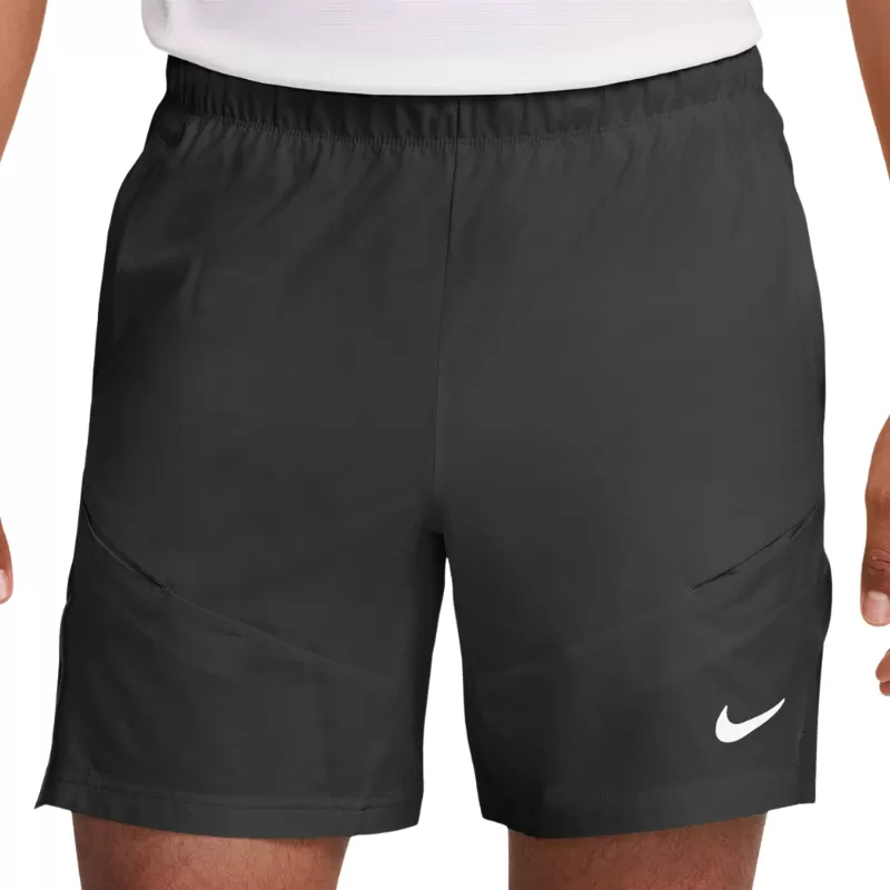 Nike Court Advantage Dri-Fit 7 Men Tennis Shorts - Black/Black/White