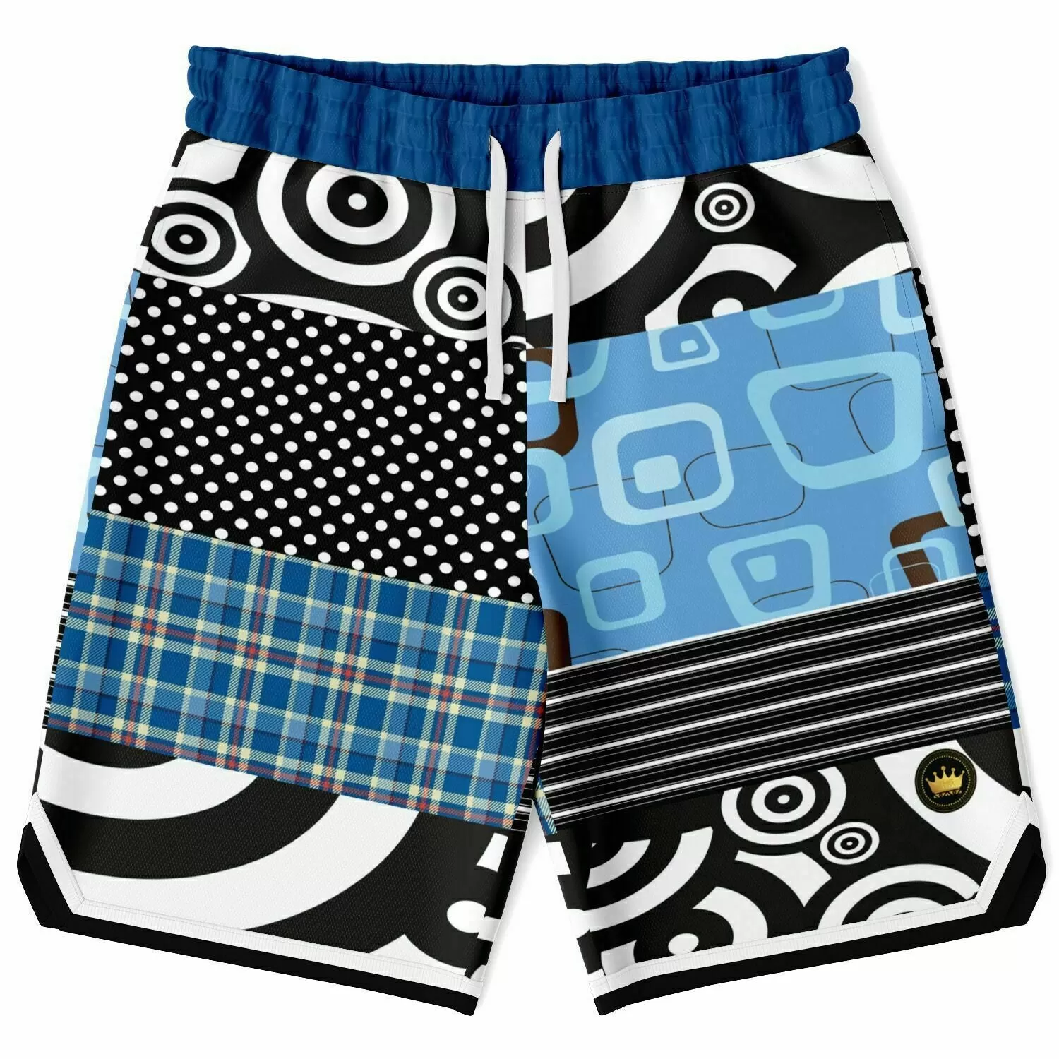 Pacific Palisades Patchwork Plaid Basketball Shorts