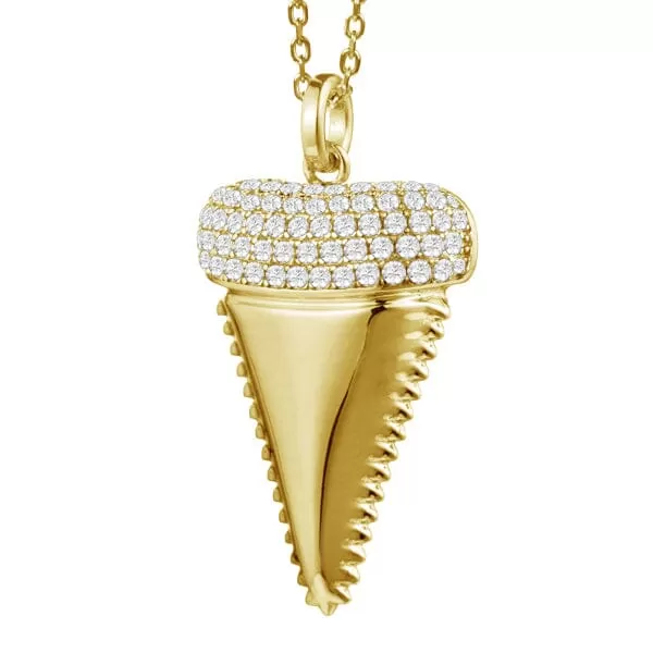 Pavé Mano Tooth Pendant