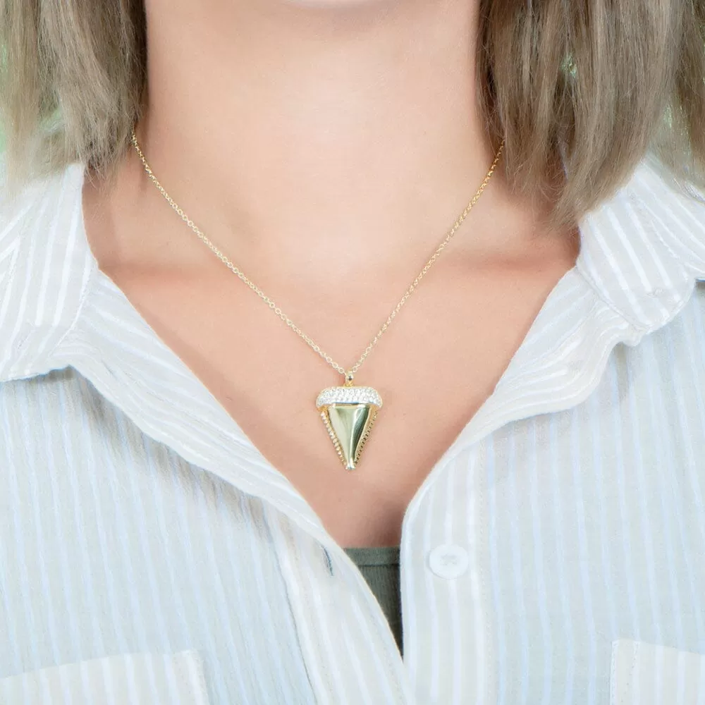 Pavé Mano Tooth Pendant